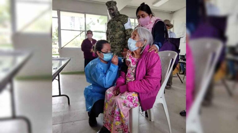 Doña María tiene 120 años y ya fue vacunada contra el COVID-19