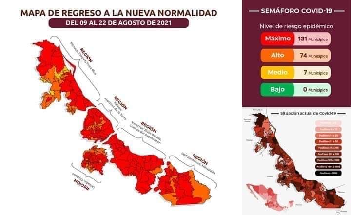 Sur de Veracruz…Agua Dulce y Las Choapas en Semáforo Naranja