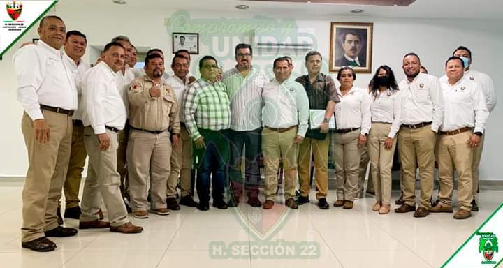 Funcionarios nacionales del STPRM visitan a los petroleros de la sección 22